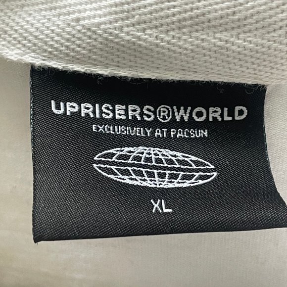 PacSun Men's UPRISERS Triple Stripe Polo Long Sleeve Shirt, Size XL - Picture 8 of 10